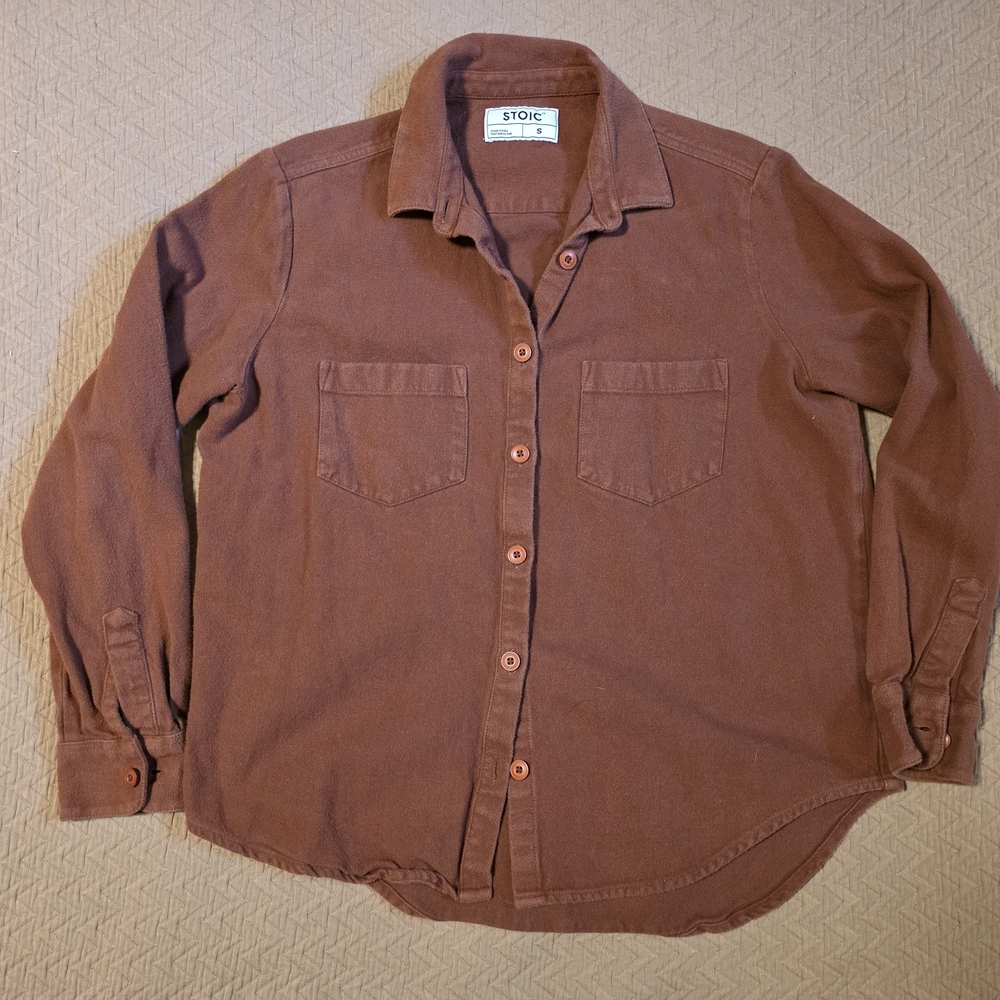 Women's Stoic Brown Button Front Shirt